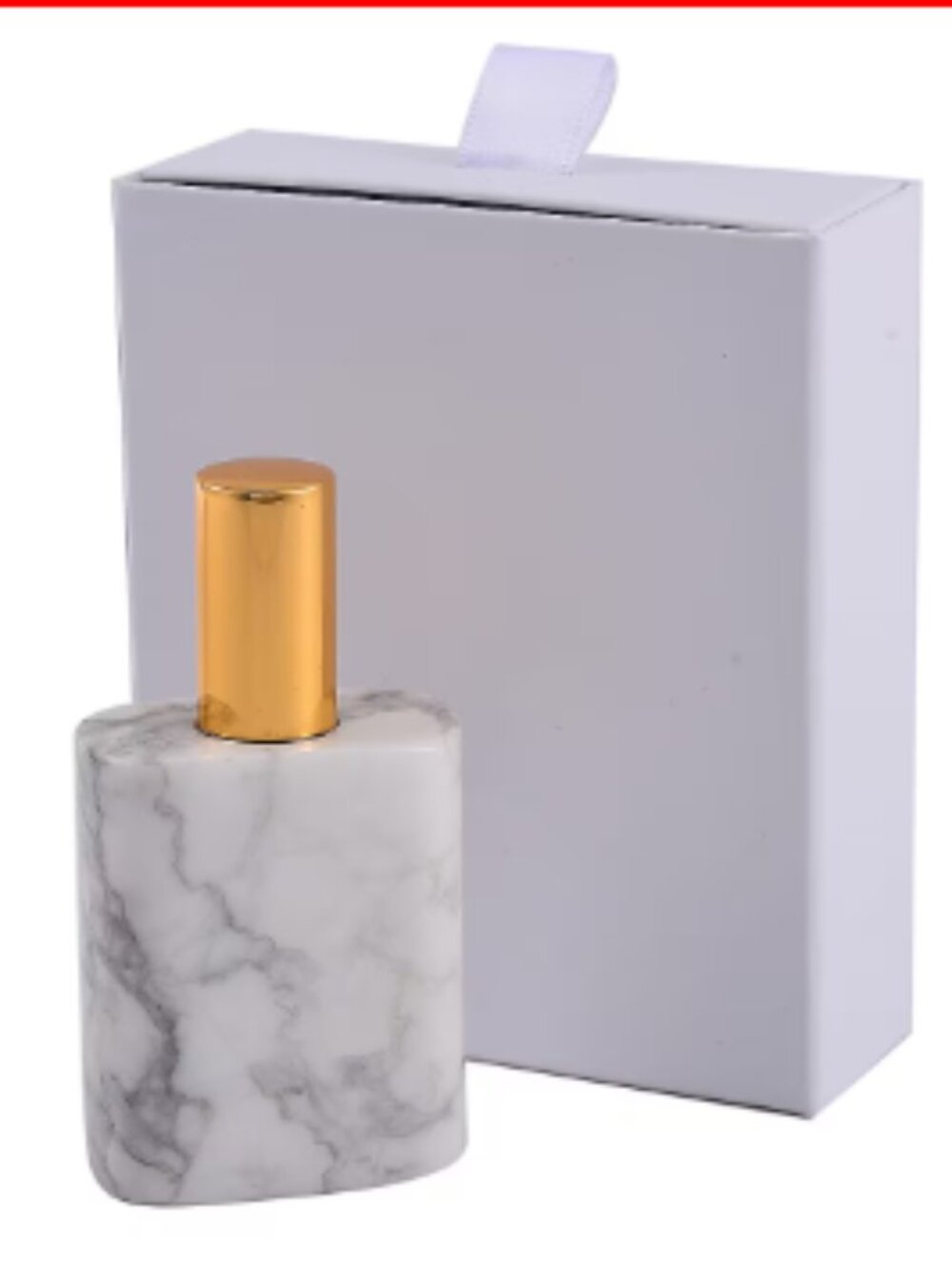 White Howlite Gemstone Perfume Bottle - Picture 3 of 4